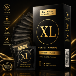 Préservatifs XL 55 mm – Latex Naturel Premium